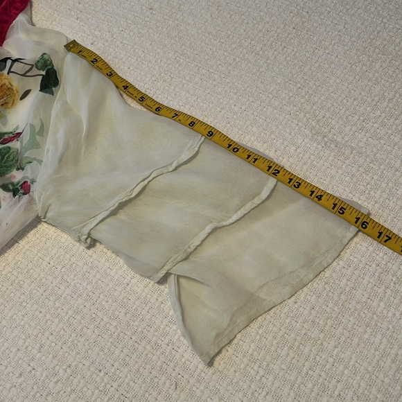 Soft Surroundings Embroidered Open Front Sheer Duster Size Medium - Picture 14 of 16